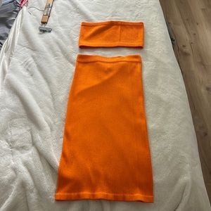 Orange birthday two piece set (bodycon)
